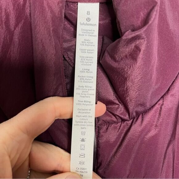 Lululemon Down For it All Vest 8 - Picture 6 of 6